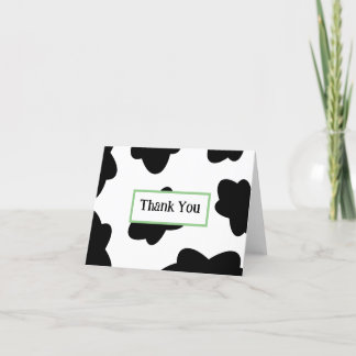 Cartão de Agradecimento com Estampa de Vaca - Em B
