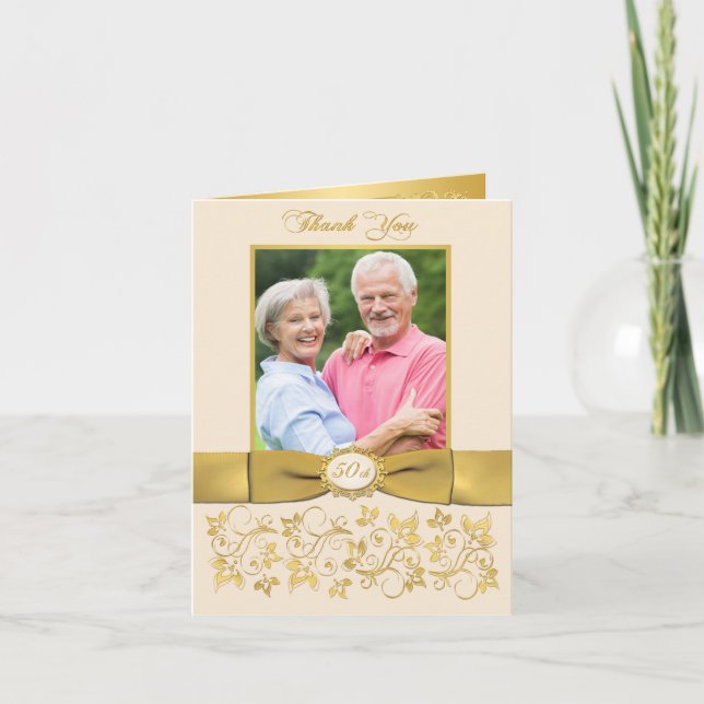 CARTÃO DE AGRADECIMENTO com FITA IMPRESSA Marfim F (Frente)