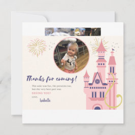 Cartão de Agradecimento com Foto da Rapunzel