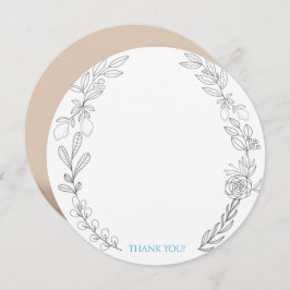 Cartão de agradecimento com foto de George.