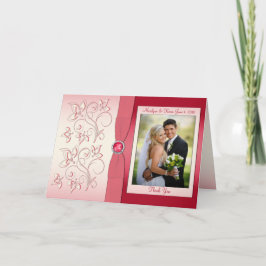 Cartão de agradecimento com foto de melancia rosa