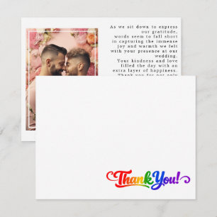 Cartão De Agradecimento Com foto LGBTQ+ Prosperem Juntos