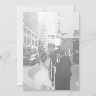 Cartão de Agradecimento com Foto Plana de Roteiro 