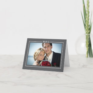 Cartão de Agradecimento com Letras Iniciais Modern