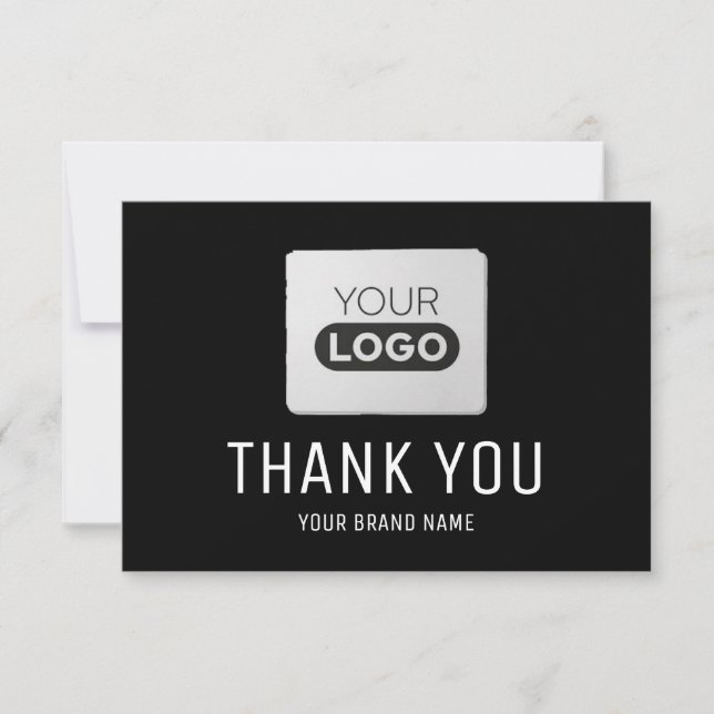 Cartão de Agradecimento com Logotipo Personalizado (Frente)