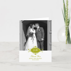 Cartão de Agradecimento com Monograma Real