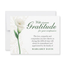 Com Sincera Gratidão Funeral Obrigado