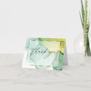 Cartão de Agradecimento com Tinta Alcoólica Abstra