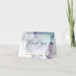 Cartão de Agradecimento com Tinta Alcoólica Abstra