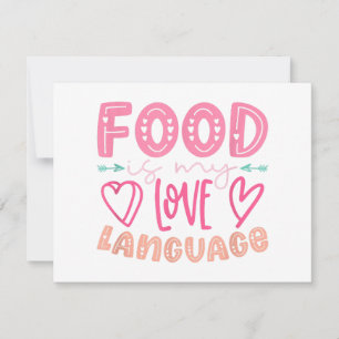 Cartão De Agradecimento Comida É Minha Língua De Amor - Chef De Chef De Co
