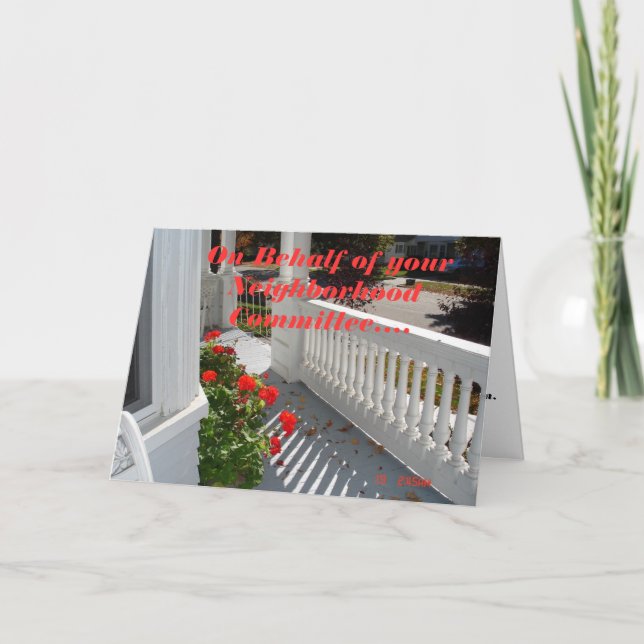 Cartão De Agradecimento Comitê de Vizinhança (Frente)