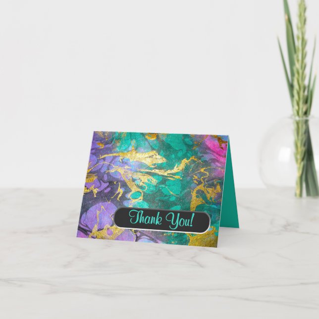 Cartão De Agradecimento Como o obrigado do óleo e da água você nota (Frente)