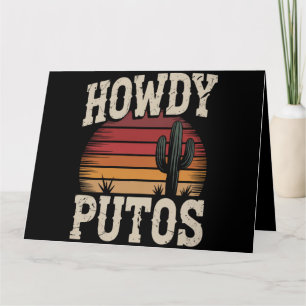 Cartão De Agradecimento Como vai Putos Cacto Engraçado Retro Vintage