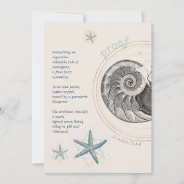 Cartão De Agradecimento Concha de nautilus prova design fibonacci