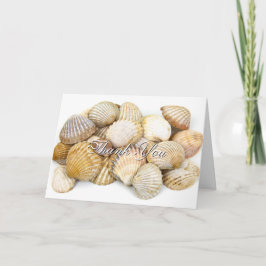 Cartão de Agradecimento Conchas do Mar Elegantes