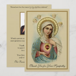 Cartão De Agradecimento Condolence Sympathy Obrigado Mary Católica