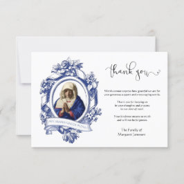 Cartão De Agradecimento Condolência da Virgem Católica Religiosa Maria