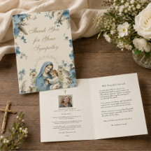 Condolências de Funeral Católico com Oração e Foto