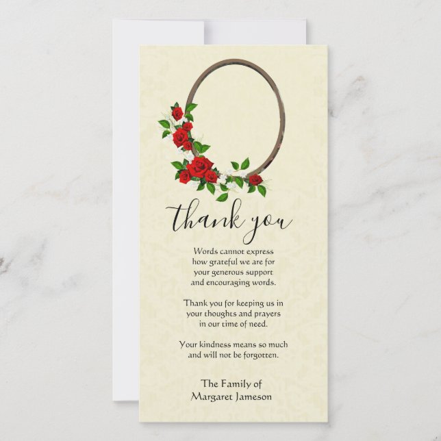 Cartão De Agradecimento Condolências religiosas de Maria (Frente)