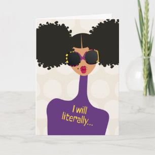 Cartão De Agradecimento Confira seus amigos fortes - Eu vou literalmente