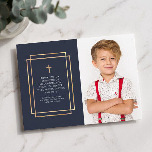 Cartão De Agradecimento Confirmação   Foto Personalizada Simples