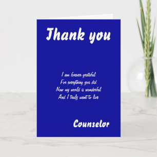 Cartão De Agradecimento Conselheiro agradeço cartas