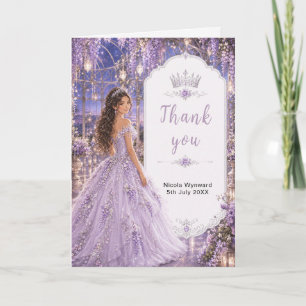 Cartão De Agradecimento Conservatório Elegante de Lavanda ao Luar Sweet Si