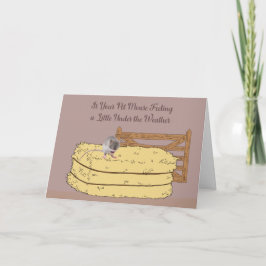 Cartão De Agradecimento Consiga uma placa de serviço para o rato doente