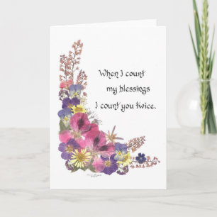 Cartão De Agradecimento Contando minhas bençãos
