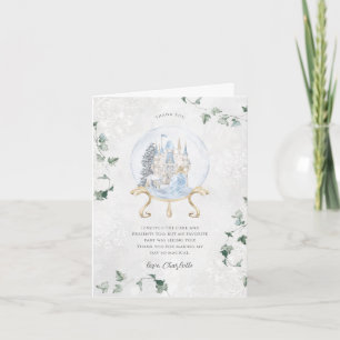 Cartão De Agradecimento Conto de Fadas Elegante Aniversário da Princesa