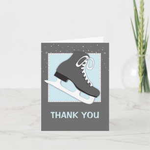 Cartão De Agradecimento Cool Dudes Ice Skating Thank You Notecard