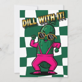 Cartão De Agradecimento Cool Pickle Lover Dill With It funny pun gift