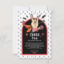 Cartão De Agradecimento Cool Punk Rockstar Birthday Thank You Card