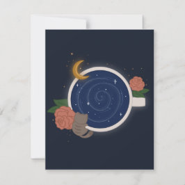 Cartão De Agradecimento Copo Celestial de Chá