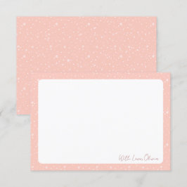 Cartão De Agradecimento Coquete Romântica Coração Rosa Bege