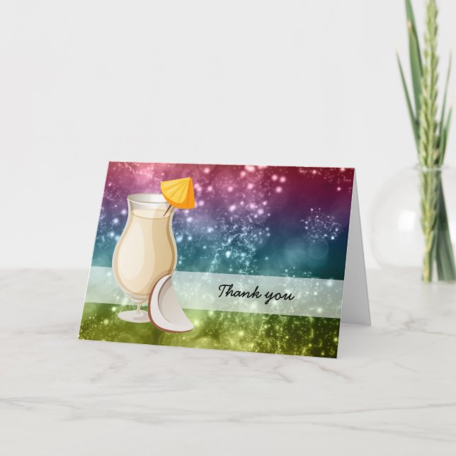 Cartão De Agradecimento Coquetéis (Frente)