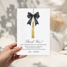Coquette Black Bow on Tassel Graduation 