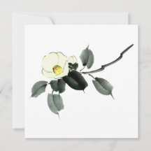 Cor da água da camellia branca sumi e do japonês