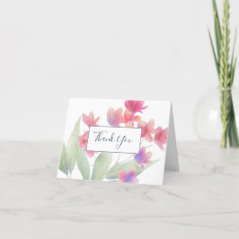 Cartão De Agradecimento Cor da Água Plumeria