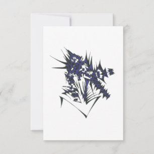 Cartão De Agradecimento Cor da Montanha Roxa Arte Abstrata Tribal de Tatua