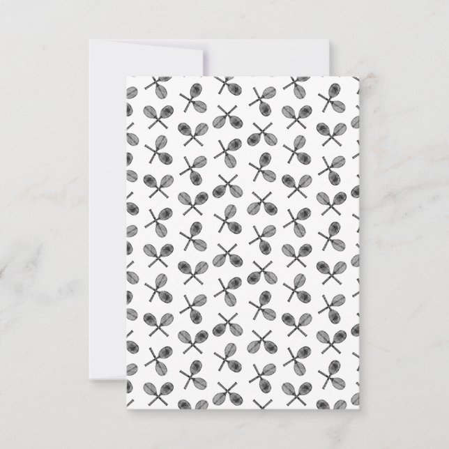 Cartão De Agradecimento COR DE FUNDO PERSONALIZADA DOS Rackets Tênis (Frente)