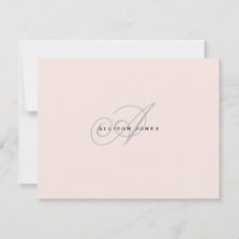 Cor-de-rosa pincelado e cinza, monogramas