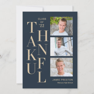 Cartão de Agradecimento Cor Editável Stacked Charm