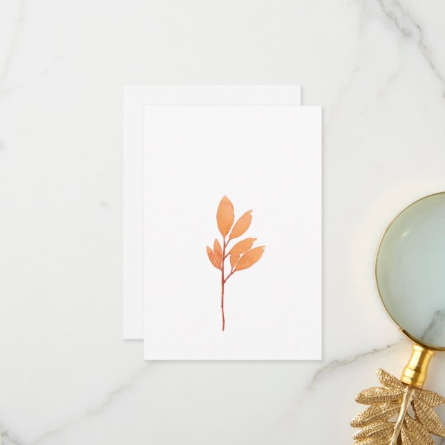 Cartão De Agradecimento Cor Laranja Simples e Queimada Moderna Personaliza (Frente/Verso In Situ)