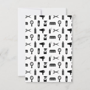 Cartão De Agradecimento COR PERSONALIZADA DO Padrão de Hairdresser de Salã