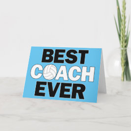 Cartão De Agradecimento Cor Personalizada Do Treinador De Voleibol "Best C