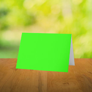 Cartão De Agradecimento Cor Sólida Neon Verde