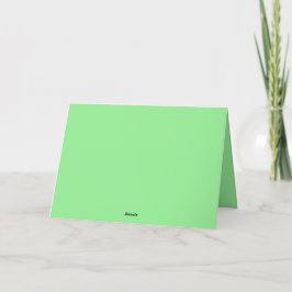 Cartão De Agradecimento Cor verde-clara personalizada