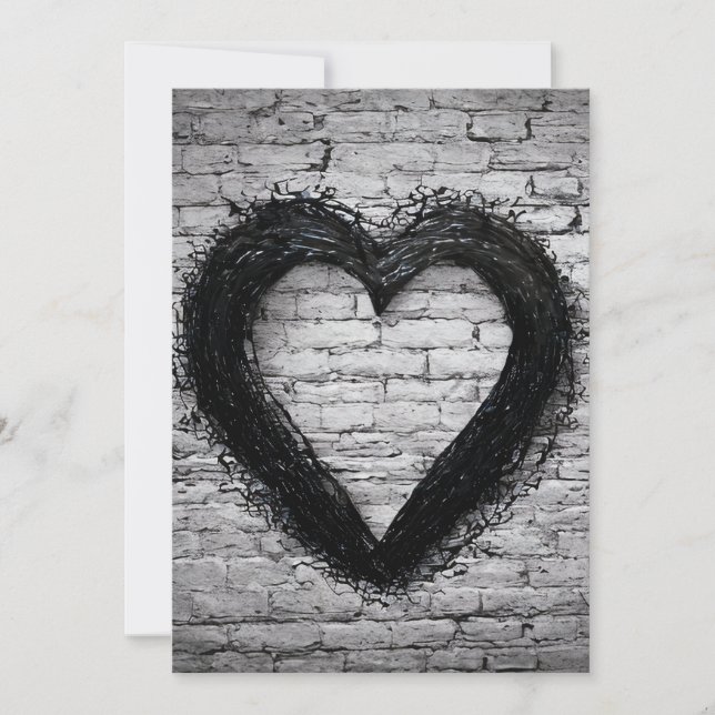 Cartão De Agradecimento Coração à esquerda, n.o 02 (Frente)