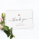 Cartão De Agradecimento Coração Dourada de Rosa de Script Moderno Elegante<br><div class="desc">Este moderno coração rosa de ouro chico,  obrigado a vocês,  nota mostra uma caligrafia escrita escrita com letra de mão ao lado dos seus nomes na elegante serifpografia. Esta é a versão clássica em branco.</div>